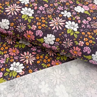Dresówka Tiny flowers dark purple