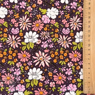 Dresówka Tiny flowers dark purple