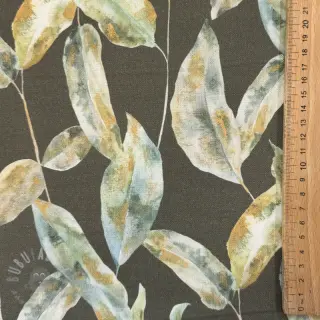 Tkanina dekoracyjna Leaves army green digital print