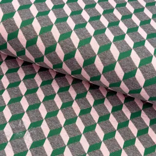 Tkanina na kostium damski KNITTED JACQUARD Graphic green