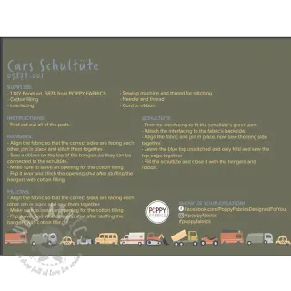 Bawełniana tkanina Cars PANEL digital print