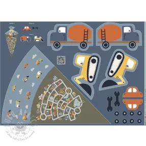 Bawełniana tkanina Cars PANEL digital print
