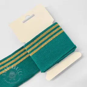 Ściągacz CUFF LUREX 7 cm teal/gold