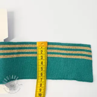 Ściągacz CUFF LUREX 7 cm teal/gold