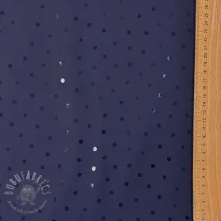 Tkanina przeciwdeszczowa Dots navy