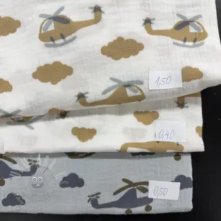 Pakiet tkanin double gauze 2477