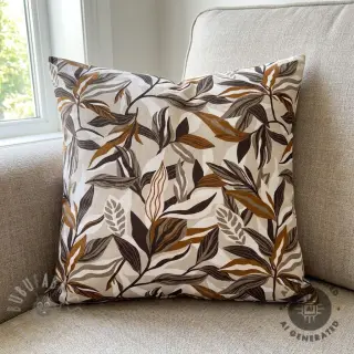 Tkanina dekoracyjna Leaves taupe