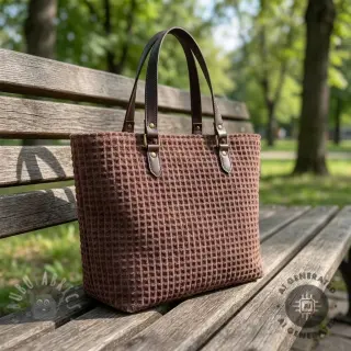 Tkanina dekoracyjna VELOURS DECO SQUARE brown
