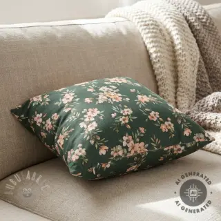 Tkanina dekoracyjna premium Soft painted blossom army digital print