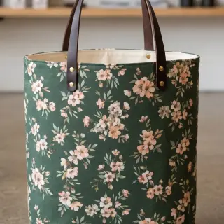Tkanina dekoracyjna premium Soft painted blossom army digital print