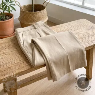 TENCEL z lnem beige