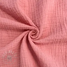 Muślin double gauze soft rose ORGANIC