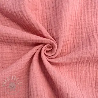 Muślin double gauze soft rose ORGANIC