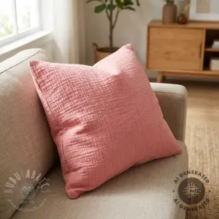 Muślin double gauze soft rose ORGANIC