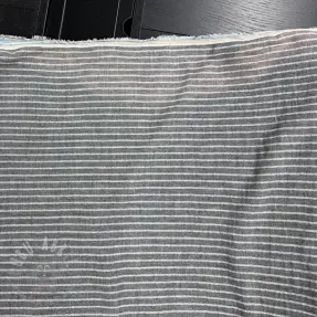Muślin double gauze YARN DYED Stripes grey 2nd class