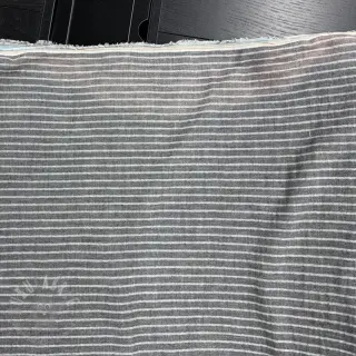 Muślin double gauze YARN DYED Stripes grey 2nd class