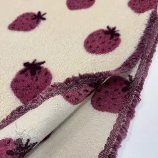 Tkanina płaszczowa TEDDY JACQUARD Strawberries