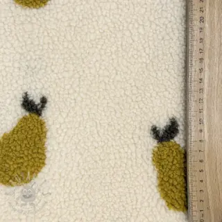 Tkanina płaszczowa TEDDY JACQUARD Pears old lime