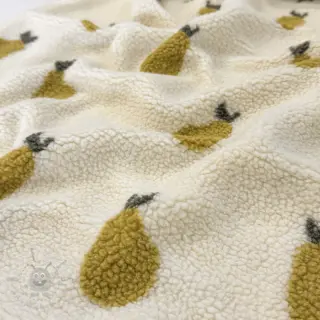 Tkanina płaszczowa TEDDY JACQUARD Pears old lime