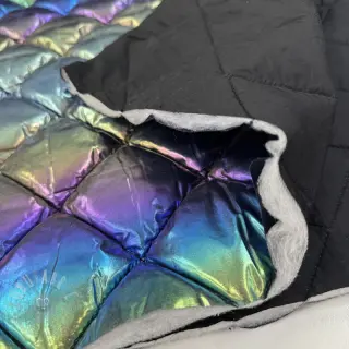 Pikowana tkanina FOIL Rainbow multi