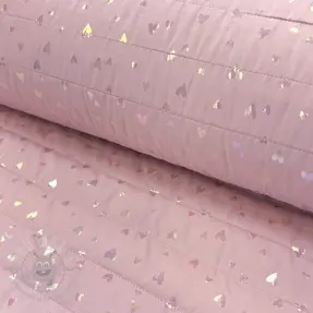 Pikowana tkanina FOIL Hearts