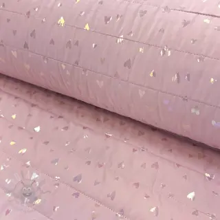 Pikowana tkanina FOIL Hearts