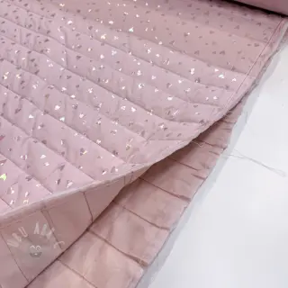 Pikowana tkanina FOIL Hearts