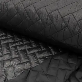 Pikowana tkanina Stepped foil black