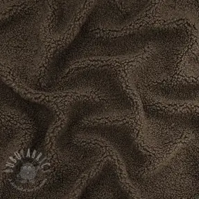 Tkanina płaszczowa TEDDY dark brown
