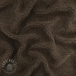 Tkanina płaszczowa TEDDY dark brown