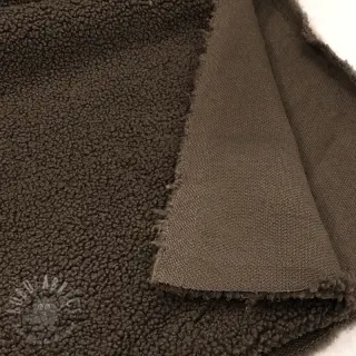 Tkanina płaszczowa TEDDY dark brown