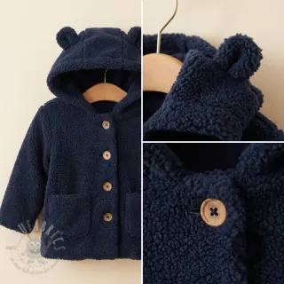 Tkanina płaszczowa TEDDY navy