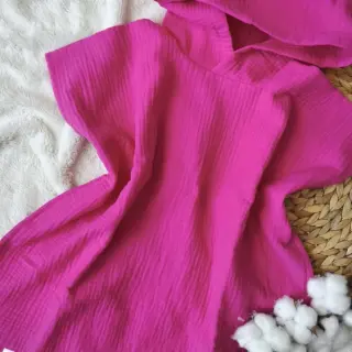 Muślin double gauze fuchsia