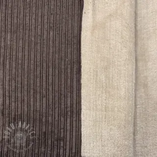 Sztruks Cofur fleece dark brown