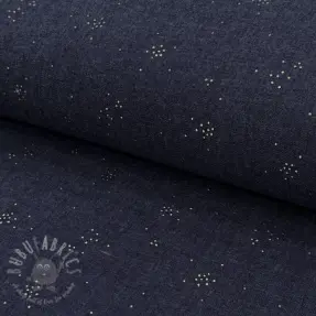 Bawełniana tkanina JEANS Glitter small dots