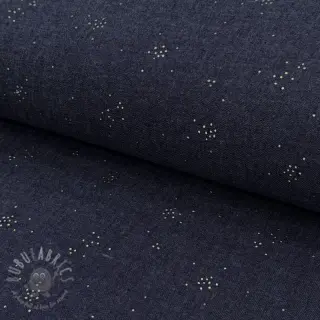 Bawełniana tkanina JEANS Glitter small dots