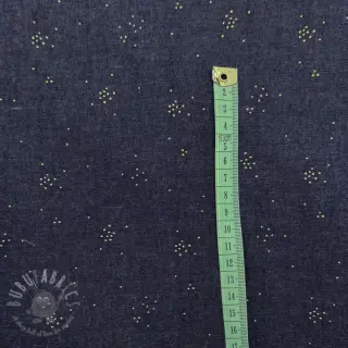 Bawełniana tkanina JEANS Glitter small dots