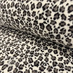 Tkanina płaszczowa TEDDY JACQUARD Animal skin brown