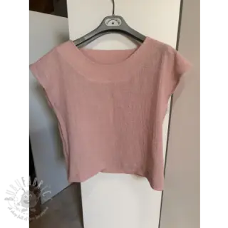 Bawełniana tkanina SLUB WASHED old rose