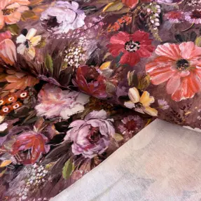 Dresówka Flowers Andrea brown digital print