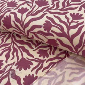 Dresówka drapana Flowers burgundy SIMPLY NATURAL