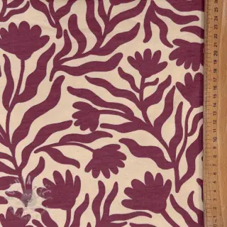 Dresówka drapana Flowers burgundy SIMPLY NATURAL