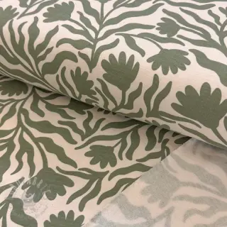 Dresówka drapana Flowers army green SIMPLY NATURAL