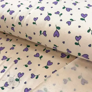 Dresówka drapana Hearts lilac SIMPLY NATURAL