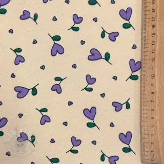 Dresówka drapana Hearts lilac SIMPLY NATURAL