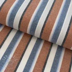 Bawełniana tkanina YARN DYED MIA Stripe terracotta
