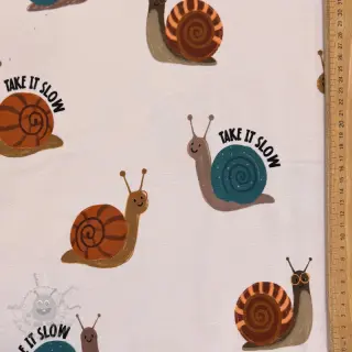 Dresówka drapana Snails off white digital print