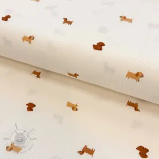 Jersey RIB Dogs off white