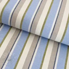 Bawełniana tkanina YARN DYED MIA Stripe light blue