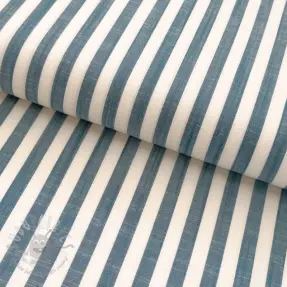 Wiskoza YARN DYED Stripes SMALL petrol